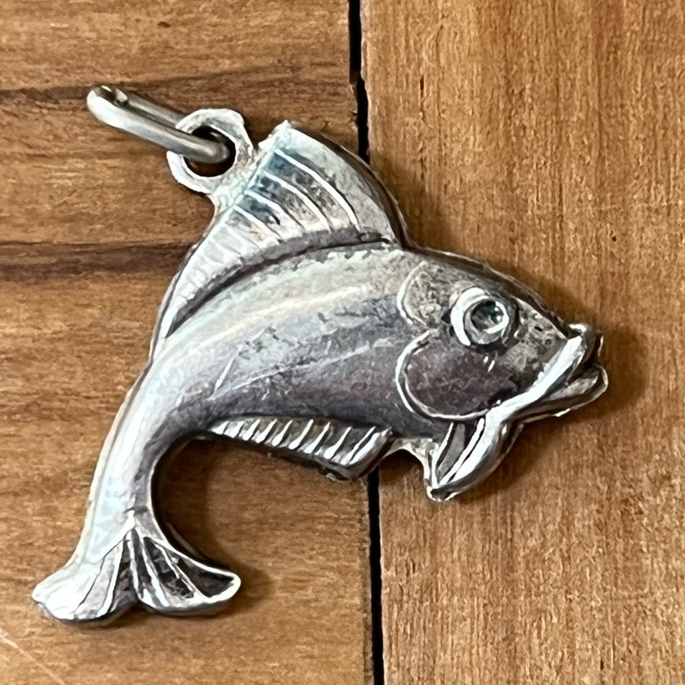 Vintage Silver Fish Pendant